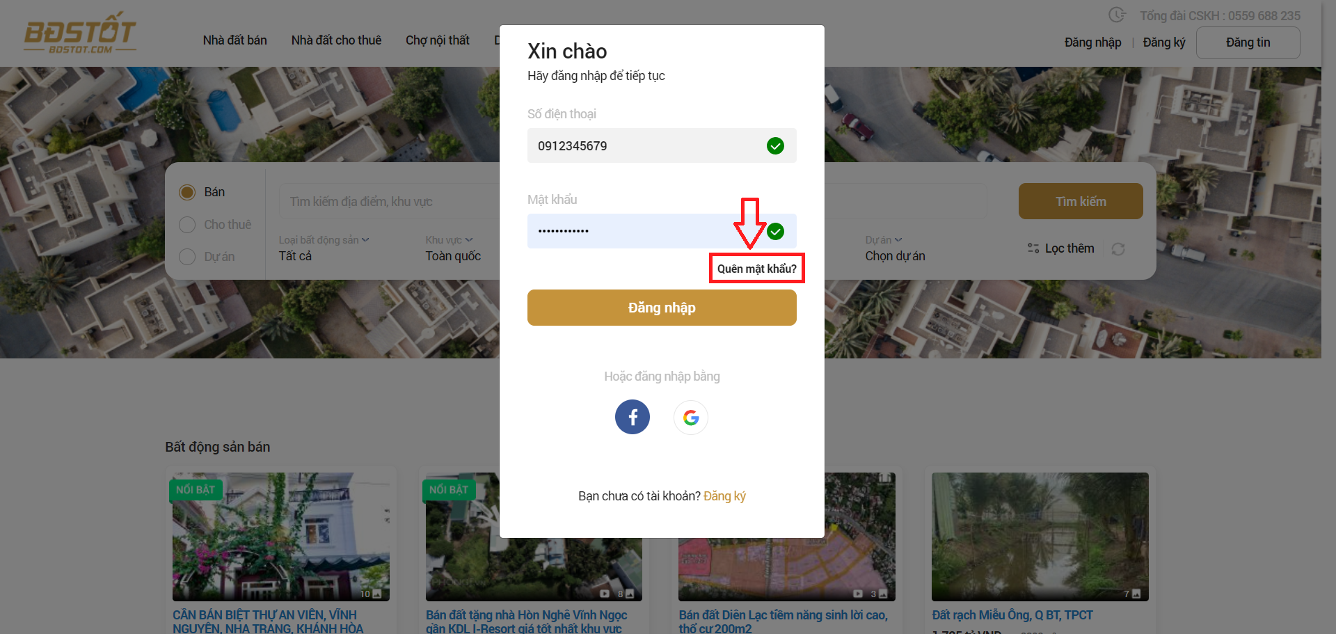Qu&ecirc;n mật khẩu