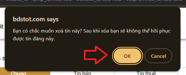 X&aacute;c nhận xo&aacute; tin đăng