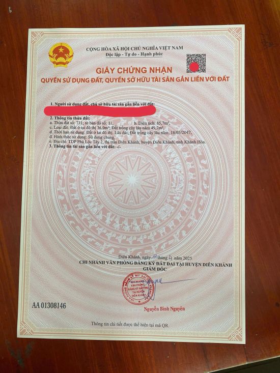 Đất TTDK sát đường Trần Bình Trọng giá chỉ 1tỷ 100 Triệu