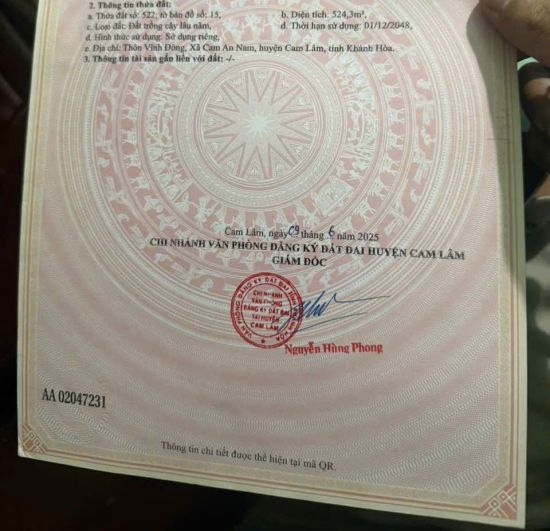 Bán gấp KDC bàn cơ Cam An - đáng quan tâm